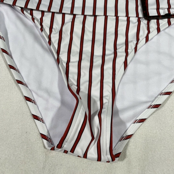 NEW WeWoreWhat [‎ XL ] Annie Pinstripe Hipster Bikini Bottoms - Picture 7 of 12